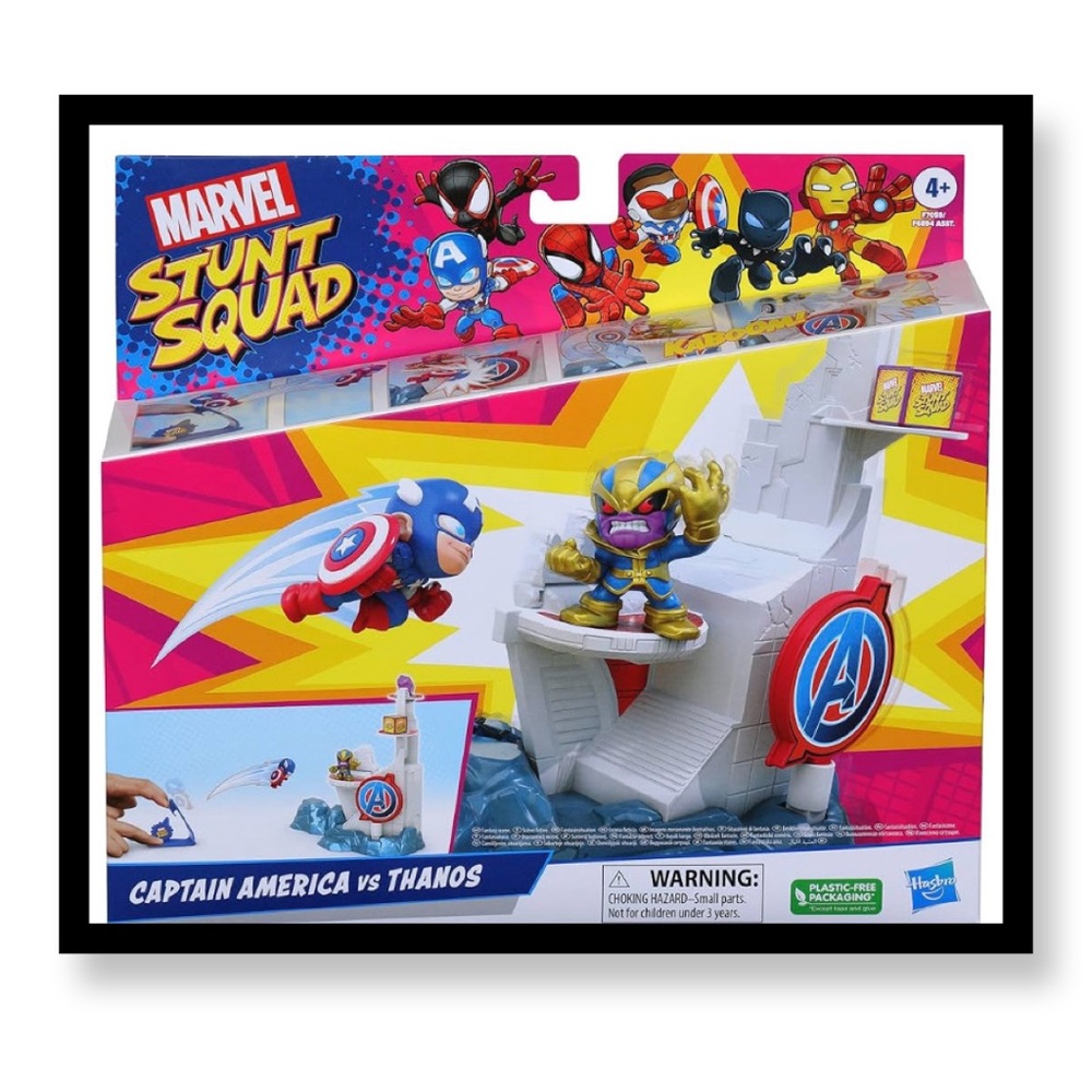 (New in box) Marvel Stunt Squad Action Playset - Captain America vs Thanos